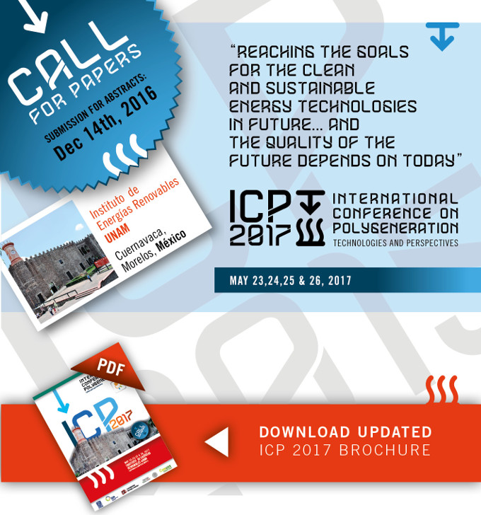 International Conference on Polygeneration Technologies and Perspectives - ICP 2017 - IER UNAM - Cuernavaca - Morelos(México) - Reaching the goals for the clean and sustainable energy technologies